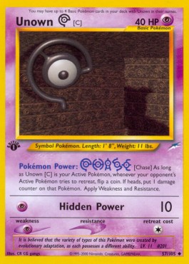 Unown C [1st Edition] Neo Destiny #57/105