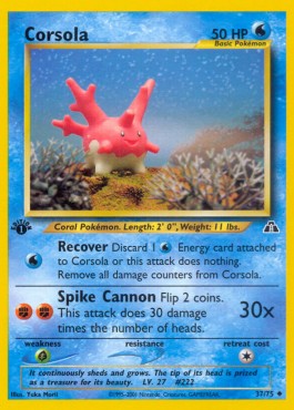 Corsola [1st Edition] Neo Discovery #37/75