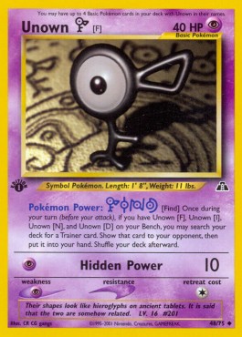 Unown F [1st Edition] Neo Discovery #48/75