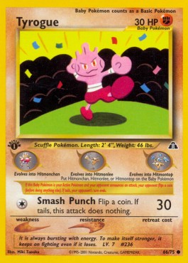 Tyrogue [1st Edition] Neo Discovery #66/75