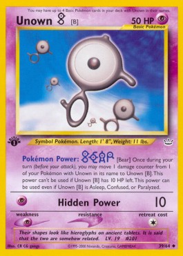 Unown B [1st Edition] Neo Revelation #39/64