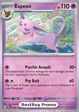 Espeon Obsidian Flames #086/197