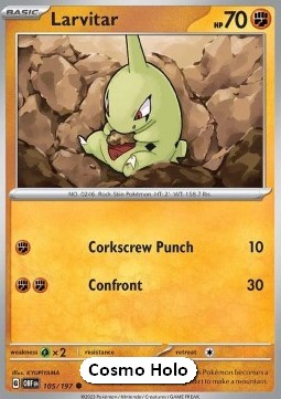 Larvitar Obsidian Flames #105/197