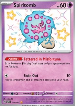 Spiritomb Paldean Fates #158/91