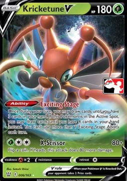 Kricketune V Play! Pokémon Prize Pack Series One #006