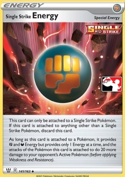 Single Strike Energy - Play! Pokémon Prize Pack Series One #141