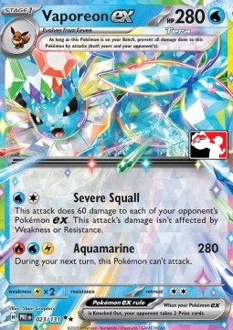 Vaporeon ex Play! Pokémon Prize Pack Series Seven #023
