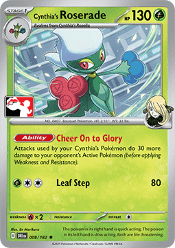 Cynthia's Roserade - Play! Pokémon Prize Pack Series Eight #008