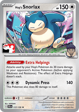 Hop's Snorlax - Play! Pokémon Prize Pack Series Eight #117