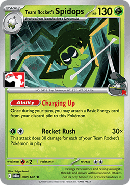 Team Rocket's Spidops - Play! Pokémon Prize Pack Series Eight #020