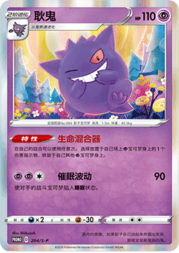 Gengar Sword & Shield Simplified Chinese Promos #204