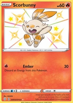 Scorbunny Shining Fates #sv015/72