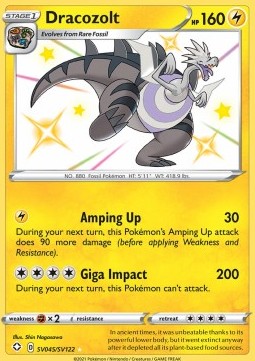 Dracozolt Shining Fates #sv045/72