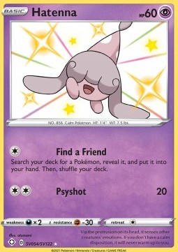 Hatenna Shining Fates #sv054/72