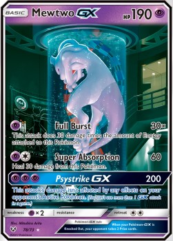 Mewtwo GX Shining Legends #78/73