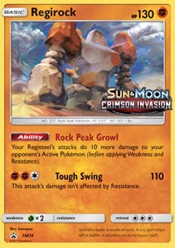 Regirock SM Black Star Promos #74/248