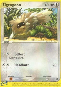 Zigzagoon EX Sandstorm #85