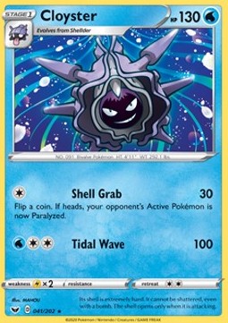 Cloyster Sword & Shield #41