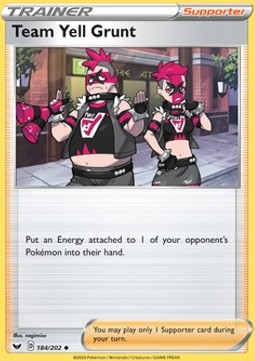 Team Yell Grunt Sword & Shield #184