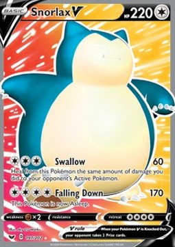 Snorlax V Sword & Shield #197