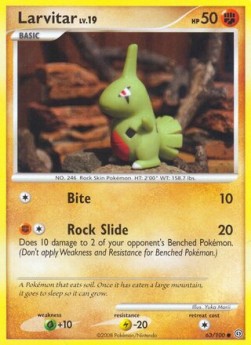 Larvitar Lv.19 Stormfront #63/100
