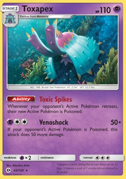 Toxapex Sun & Moon #63