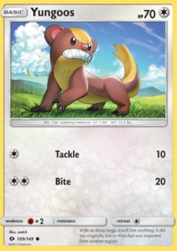 Yungoos Sun & Moon #109