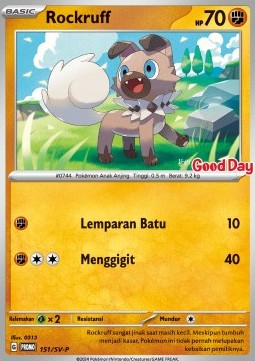 Rockruff Scarlet & Violet Indonesian Promos #151