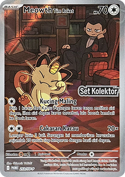 Team Rocket's Meowth Scarlet & Violet Indonesian Promos #253