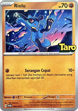Riolu Scarlet & Violet Indonesian Promos #284