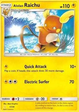 Alolan Raichu SM Trainer Kit: Lycanroc & Alolan Raichu #17
