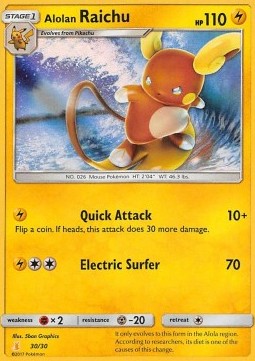 Alolan Raichu SM Trainer Kit: Lycanroc & Alolan Raichu #30