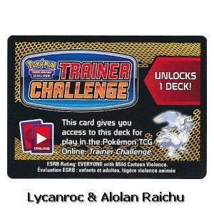 Online Code Card (Theme Deck) SM Trainer Kit: Lycanroc & Alolan Raichu #10