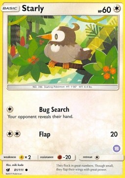 Starly SM Trainer Kit: Alolan Sandslash & Alolan Ninetales #81