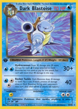 Dark Blastoise [1st Edition] Team Rocket #20/82