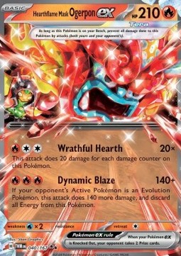 Hearthflame Mask Ogerpon ex - Twilight Masquerade #040/167
