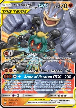 Marshadow & Machamp GX Unbroken Bonds #82/214