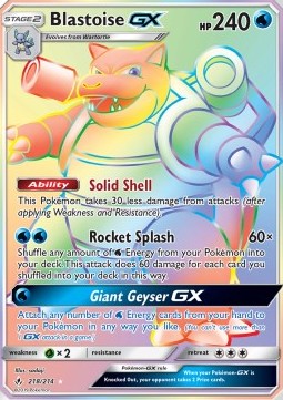 Blastoise GX Unbroken Bonds #218/214