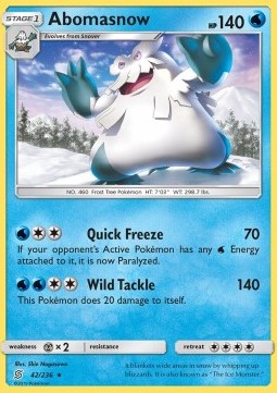 Abomasnow Unified Minds #42/236