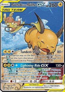 Raichu & Alolan Raichu GX Unified Minds #221/236