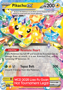 Pikachu ex WCD 2025 #25057
