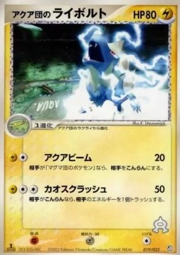 Team Aqua's Manectric Aqua Deck Kit #019