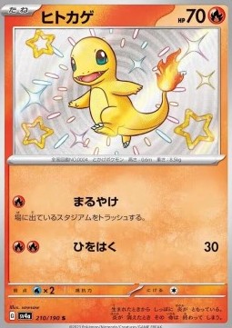 Charmander Shiny Treasure ex #210