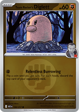 Team Rocket's Diglett Ascended Heroes: Additionals #100