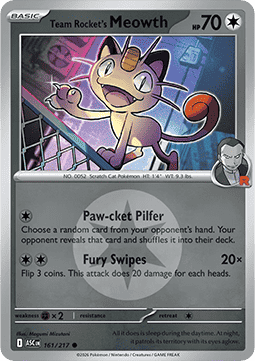 Team Rocket's Meowth - Ascended Heroes: Additionals #161
