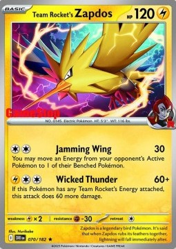 Team Rocket's Zapdos - Destined Rivals: Additionals #070