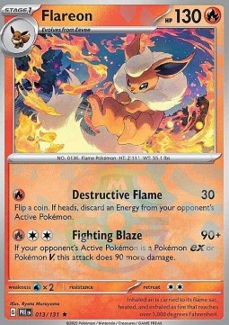 Flareon Prismatic Evolutions: Additionals #013