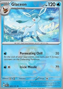 Glaceon Prismatic Evolutions: Additionals #025