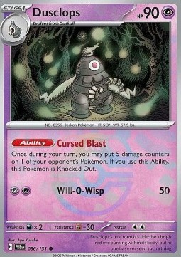 Dusclops Prismatic Evolutions: Additionals #036