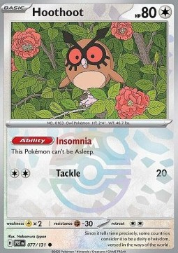 Hoothoot Prismatic Evolutions: Additionals #077